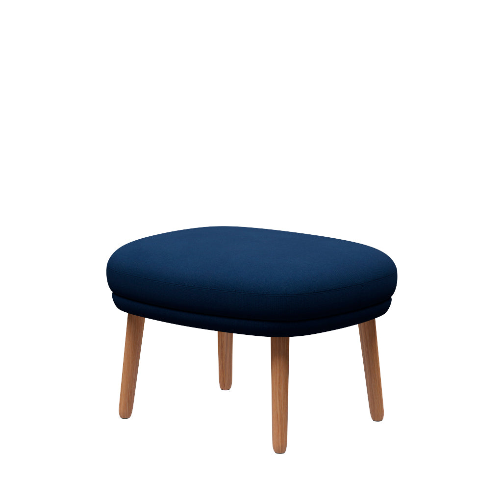 Ro Skammel m. stel i eg fra Fritz Hansen - Christianshavn - 1153 Blue Uni - Jacobsen Plus