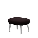 Fri Skammel m. stel i aluminium fra Fritz Hansen - Christianshavn - 1142 Dark Red Uni - Jacobsen Plus