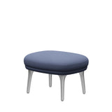 Fri Skammel m. stel i aluminium fra Fritz Hansen - Christianshavn - 1151 Light Blue Uni - Jacobsen Plus