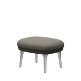 Fri Skammel m. stel i aluminium fra Fritz Hansen - Hallingdal - 123 Beige - Jacobsen Plus