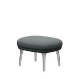 Fri Skammel m. stel i aluminium fra Fritz Hansen - Hallingdal - 130 Grey - Jacobsen Plus