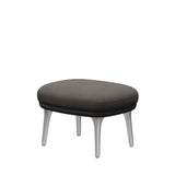 Fri Skammel m. stel i aluminium fra Fritz Hansen - Hallingdal - 143 Grey/Dark - Jacobsen Plus