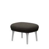 Fri Skammel m. stel i aluminium fra Fritz Hansen - Hallingdal - 153 Light Charcoal - Jacobsen Plus