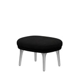 Fri Skammel m. stel i aluminium fra Fritz Hansen - Hallingdal - 180 Charcoal - Jacobsen Plus