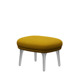 Fri Skammel m. stel i aluminium fra Fritz Hansen - Hallingdal - 457 Mustard - Jacobsen Plus