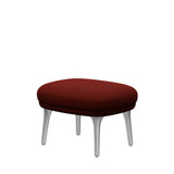 Fri Skammel m. stel i aluminium fra Fritz Hansen - Hallingdal - 596 Red/Black - Jacobsen Plus