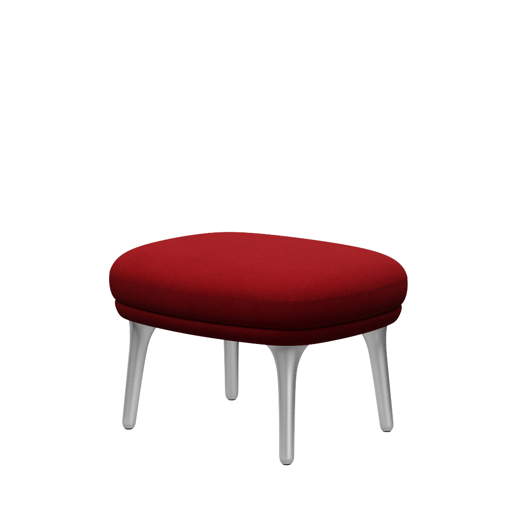 Fri Skammel m. stel i aluminium fra Fritz Hansen - Hallingdal - 674 Classic Red - Jacobsen Plus