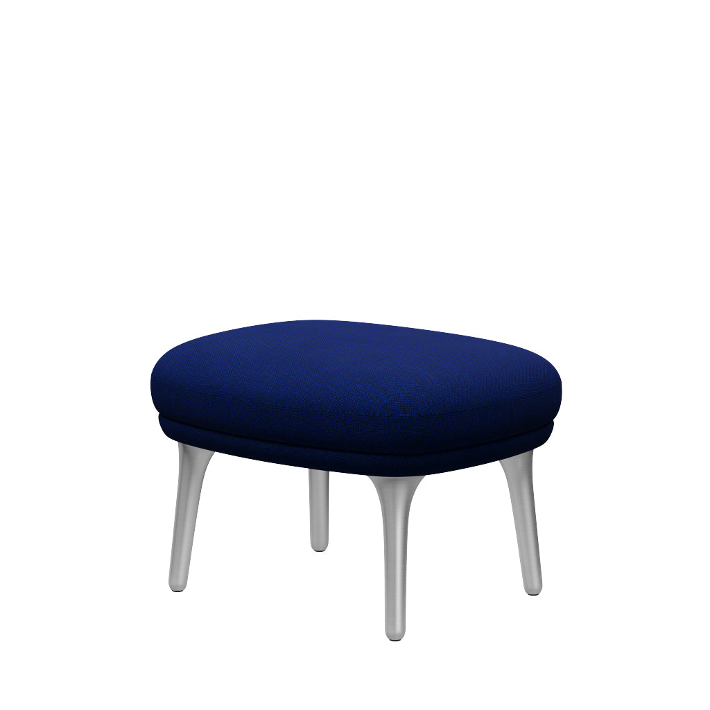 Fri Skammel m. stel i aluminium fra Fritz Hansen - Hallingdal - 754 Sea Blue - Jacobsen Plus