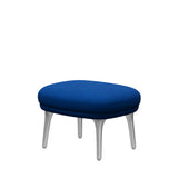 Fri Skammel m. stel i aluminium fra Fritz Hansen - Hallingdal - 810 Blue/Light Turquise - Jacobsen Plus