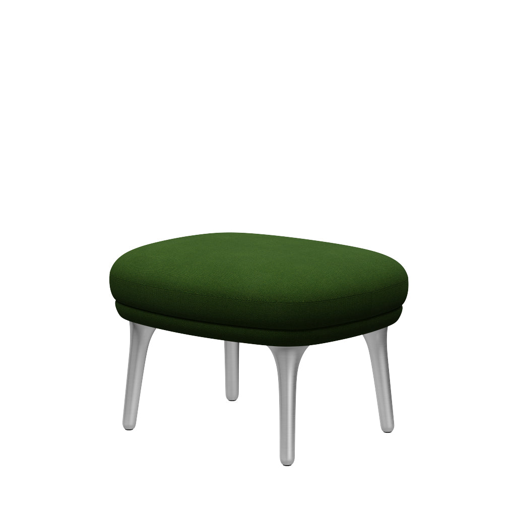 Fri Skammel m. stel i aluminium fra Fritz Hansen - Hallingdal - 960 Grass Green - Jacobsen Plus