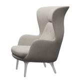 Ro Lænestol m. stel i aluminium fra Fritz Hansen - Hallingdal - 103 Light Grey - Jacobsen Plus