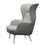 Ro Lænestol m. stel i aluminium fra Fritz Hansen - Hallingdal - 110 White/Grey - Jacobsen Plus