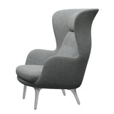 Ro Lænestol m. stel i aluminium fra Fritz Hansen - Hallingdal - 116 White Grey - Jacobsen Plus