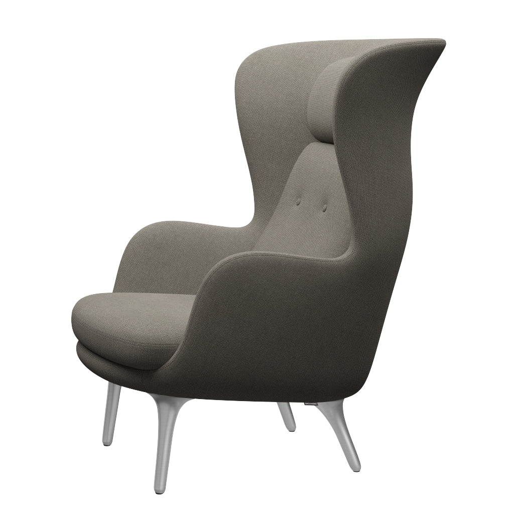 Ro Lænestol m. stel i aluminium fra Fritz Hansen - Hallingdal - 123 Beige - Jacobsen Plus