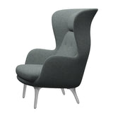 Ro Lænestol m. stel i aluminium fra Fritz Hansen - Hallingdal - 130 Grey - Jacobsen Plus