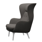 Ro Lænestol m. stel i aluminium fra Fritz Hansen - Hallingdal - 143 Grey/Dark - Jacobsen Plus