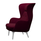 Ro Lænestol m. stel i aluminium fra Fritz Hansen - Hallingdal - 563 Dark Rose - Jacobsen Plus