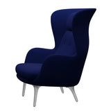 Ro Lænestol m. stel i aluminium fra Fritz Hansen - Hallingdal - 773 Dark Blue - Jacobsen Plus