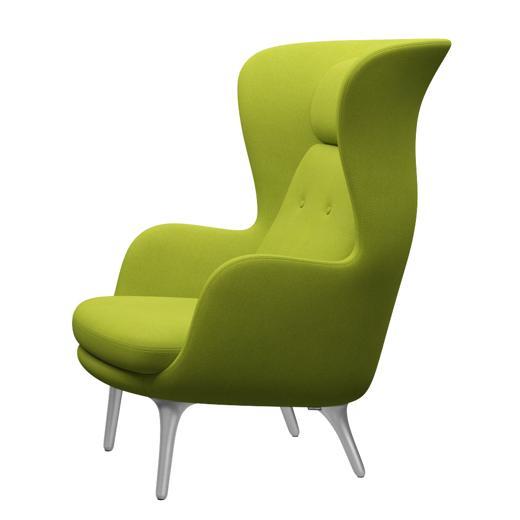 Ro Lænestol m. stel i aluminium fra Fritz Hansen - Hallingdal - 907 Lime - Jacobsen Plus