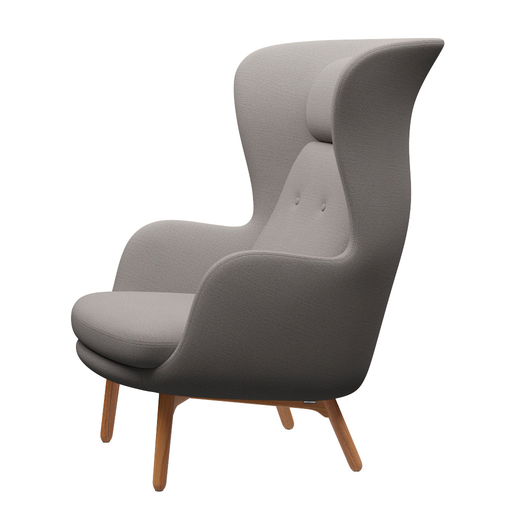 Ro Lænestol m. stel i eg fra Fritz Hansen - Christianshavn - 1121 Beige - Jacobsen Plus