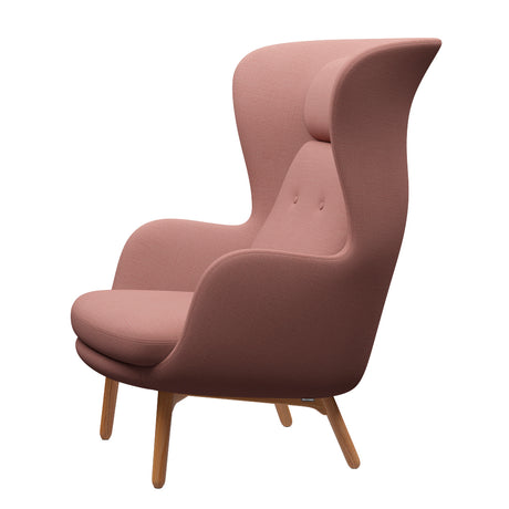 Ro Lænestol m. stel i eg fra Fritz Hansen - Christianshavn - 1110 Yellow - Jacobsen Plus