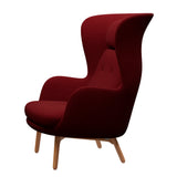 Ro Lænestol m. stel i eg fra Fritz Hansen - Christianshavn - 1140 Red Uni - Jacobsen Plus