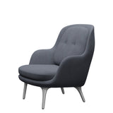 Fri Lænestol m. stel i aluminium fra Fritz Hansen - Christianshavn - 1150 Orange/Blue - Jacobsen Plus