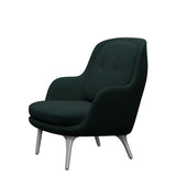 Fri Lænestol m. stel i aluminium fra Fritz Hansen - Christianshavn - 1161 Dark Green - Jacobsen Plus