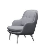 Fri Lænestol m. stel i aluminium fra Fritz Hansen - Christianshavn - 1170 Light Grey Uni - Jacobsen Plus