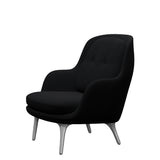 Fri Lænestol m. stel i aluminium fra Fritz Hansen - Christianshavn - 1175 Black Uni - Jacobsen Plus
