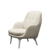 Fri Lænestol m. stel i aluminium fra Fritz Hansen - Hallingdal - 100 Off White - Jacobsen Plus