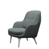 Fri Lænestol m. stel i aluminium fra Fritz Hansen - Hallingdal - 130 Grey - Jacobsen Plus