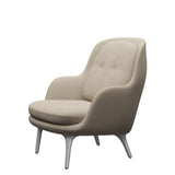 Fri Lænestol m. stel i aluminium fra Fritz Hansen - Hallingdal - 200 Sand - Jacobsen Plus