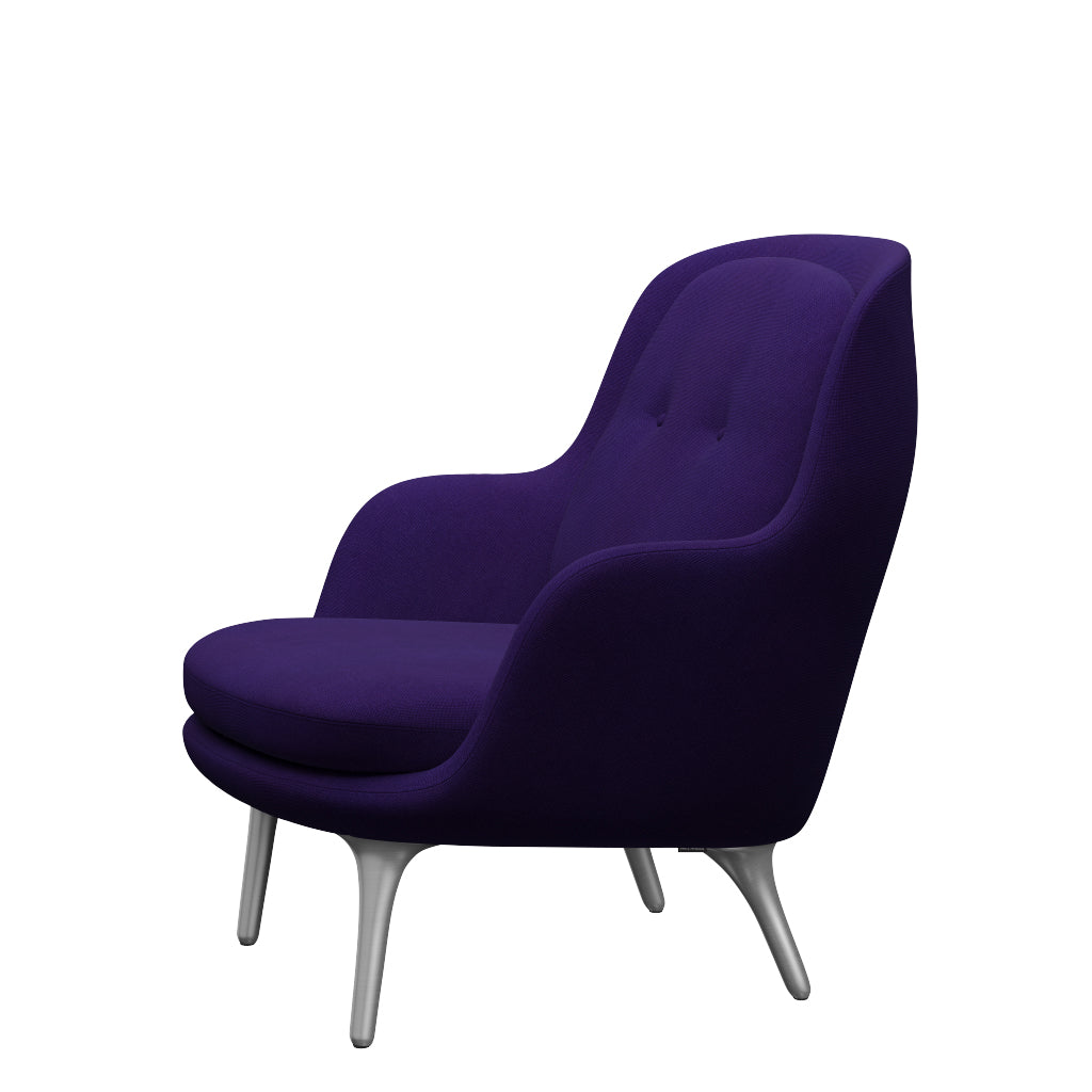 Fri Lænestol m. stel i aluminium fra Fritz Hansen - Hallingdal - 702 Purple - Jacobsen Plus