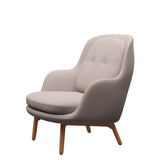 Fri Lænestol m. stel i eg fra Fritz Hansen - Christianshavn - 1120 Light Beige - Jacobsen Plus