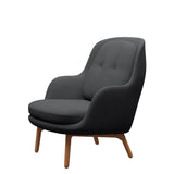 Fri Lænestol m. stel i eg fra Fritz Hansen - Christianshavn - 1172 Grey Uni - Jacobsen Plus