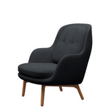 Fri Lænestol m. stel i eg fra Fritz Hansen - Christianshavn - 1173 Grey - Jacobsen Plus