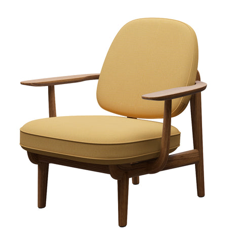 Fred Lænestol, olieret eg fra Fritz Hansen - Christianshavn - 1110 Yellow - Jacobsen Plus