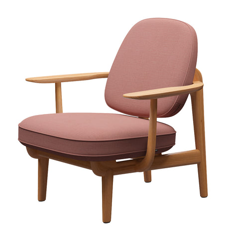 Fred Lænestol, lakeret eg fra Fritz Hansen - Christianshavn - 1110 Yellow - Jacobsen Plus