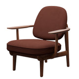 Fred Lænestol, valnødbejdset eg fra Fritz Hansen - Christianshavn - 1134 Dark Orange - Jacobsen Plus