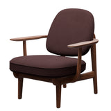 Fred Lænestol, valnødbejdset eg fra Fritz Hansen - Christianshavn - 1135 Blue/Orange - Jacobsen Plus