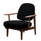 Fred Lænestol, valnødbejdset eg fra Fritz Hansen - Christianshavn - 1175 Black Uni - Jacobsen Plus