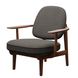 Fred Lænestol, valnødbejdset eg fra Fritz Hansen - Hallingdal - 143 Grey/Dark - Jacobsen Plus
