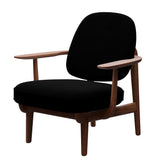 Fred Lænestol, valnødbejdset eg fra Fritz Hansen - Hallingdal - 190 Black - Jacobsen Plus