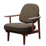 Fred Lænestol, valnødbejdset eg fra Fritz Hansen - Hallingdal - 270 Brown/Grey - Jacobsen Plus
