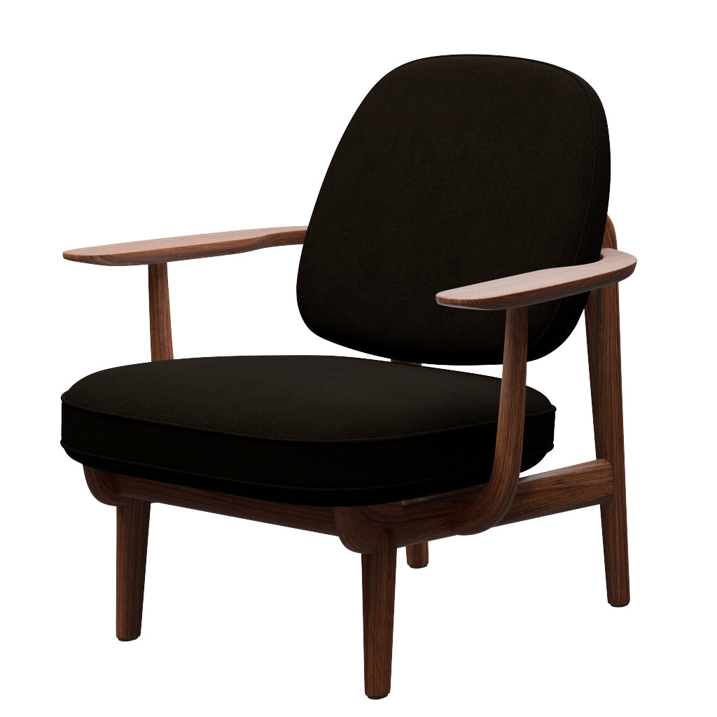 Fred Lænestol, valnødbejdset eg fra Fritz Hansen - Hallingdal - 390 Dark Brown - Jacobsen Plus