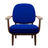Fred Lænestol, valnødbejdset eg fra Fritz Hansen - Hallingdal - 750 Blue - Jacobsen Plus