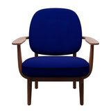 Fred Lænestol, valnødbejdset eg fra Fritz Hansen - Hallingdal - 753 Ultra Marine - Jacobsen Plus