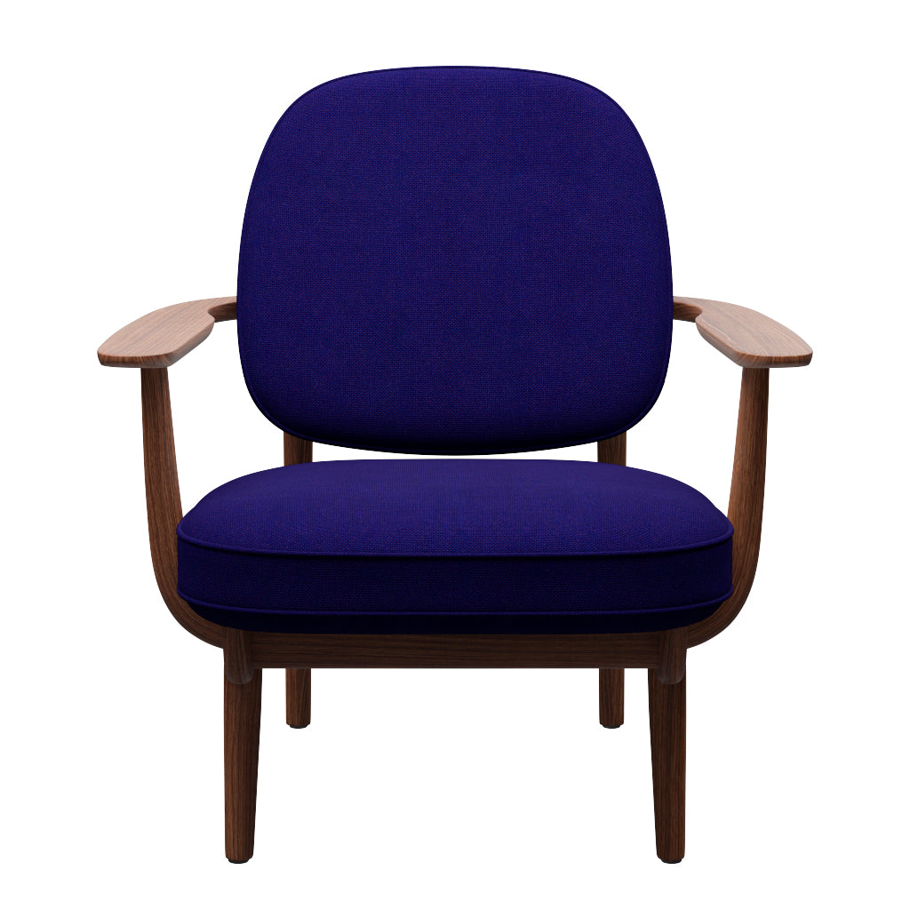 Fred Lænestol, valnødbejdset eg fra Fritz Hansen - Hallingdal - 763 Dark Purple - Jacobsen Plus