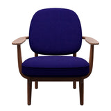 Fred Lænestol, valnødbejdset eg fra Fritz Hansen - Hallingdal - 763 Dark Purple - Jacobsen Plus